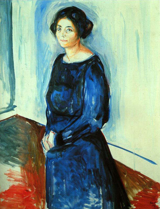 woman in blue